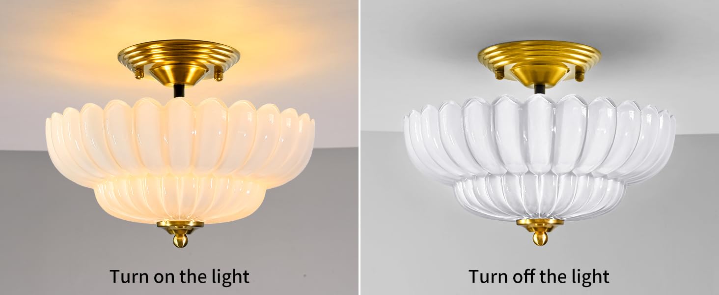 semi flush mount ceiling light