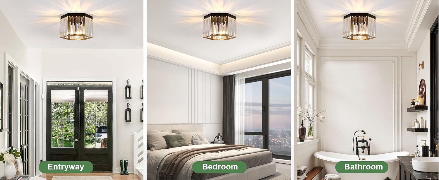 flush mount ceiling light black