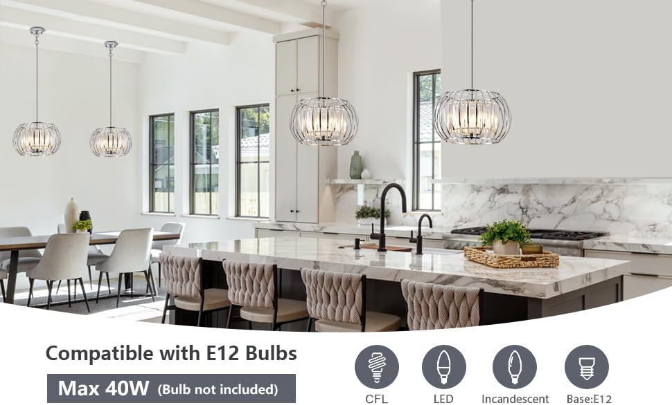 silver pendant light