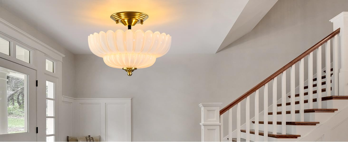 semi flush mount ceiling light