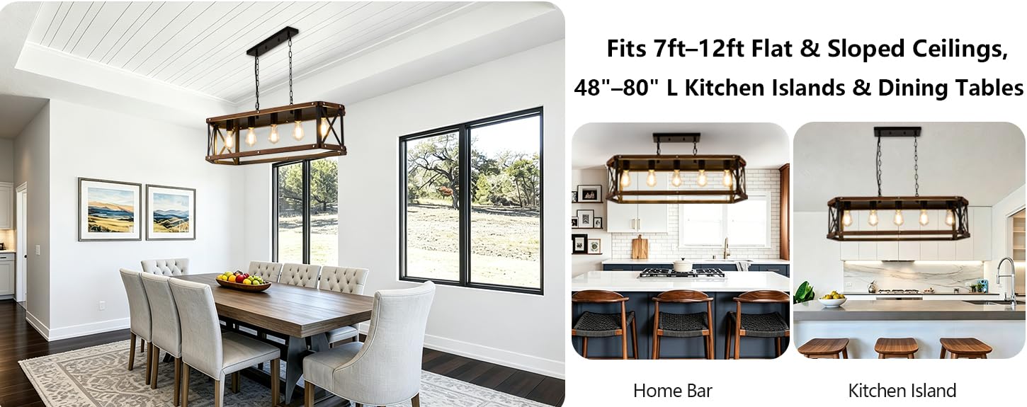 Dining Room Light Fixture Pendant Lighting Transform Your Space with Rustic Farmhouse Elegance