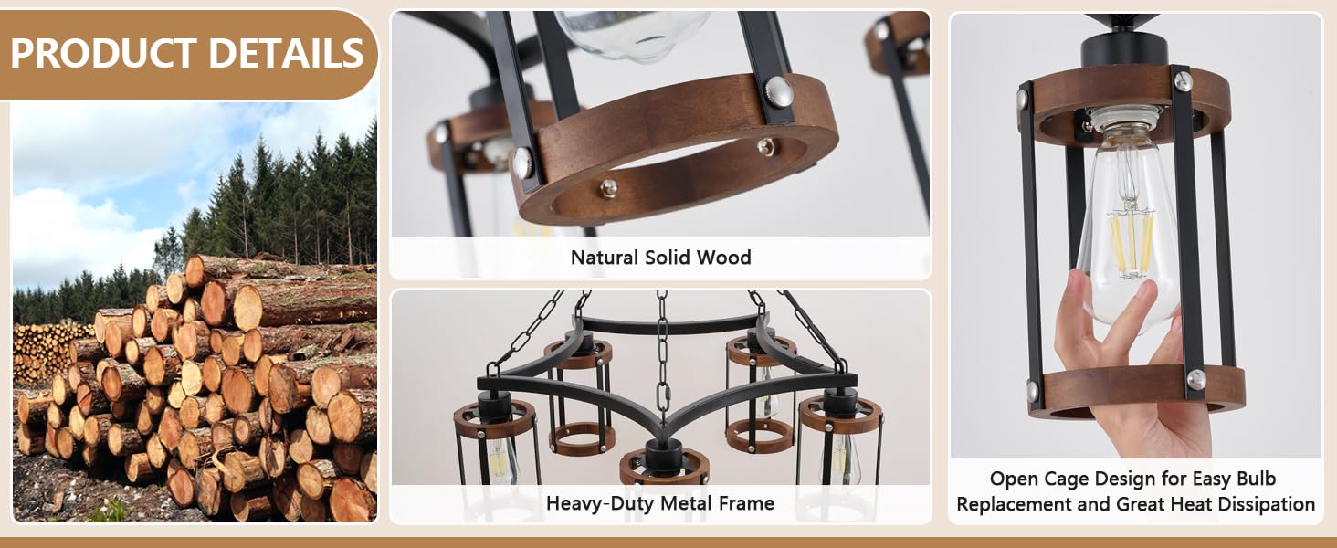 Open Cage Design for Easy Bulbeplacement and Great Heat Dissipation