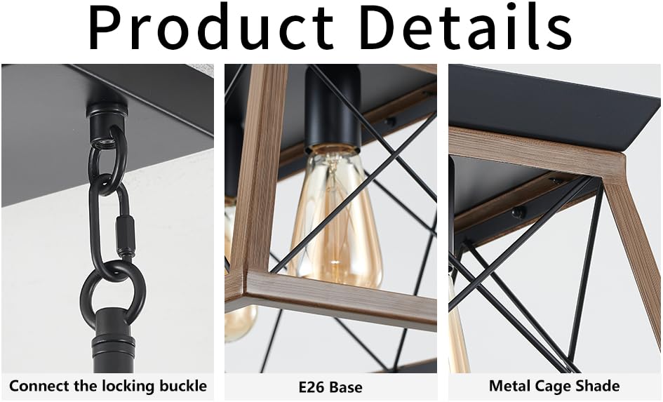 5-Light Industrial Kitchen Island Lighting