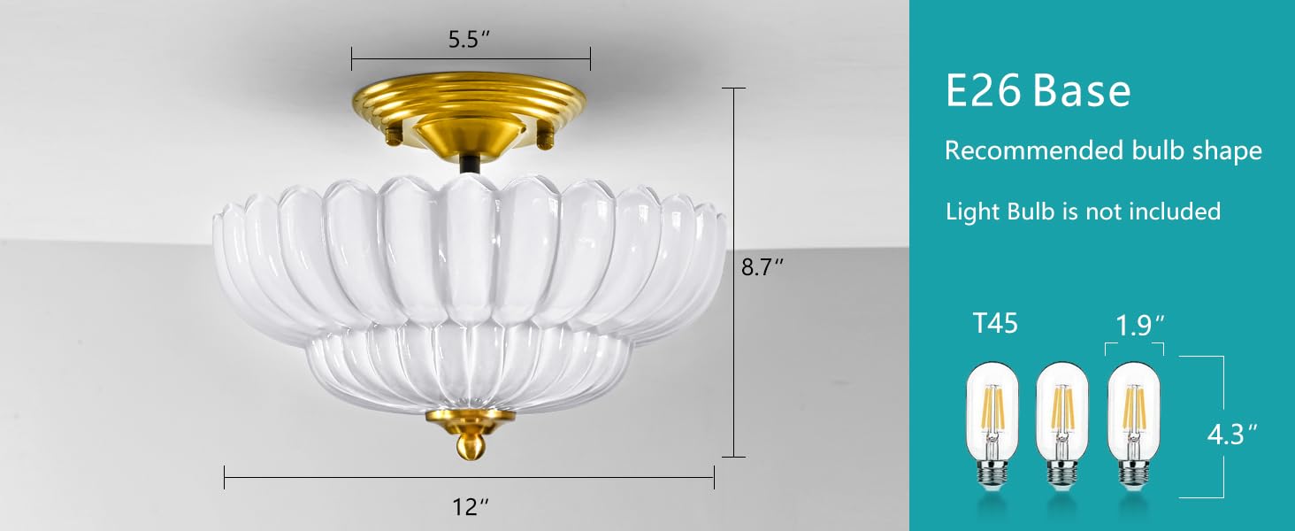 semi flush mount ceiling light