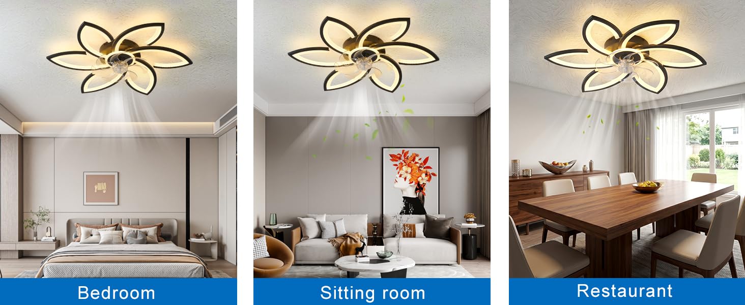 Modern LED Ceiling Fan with Light