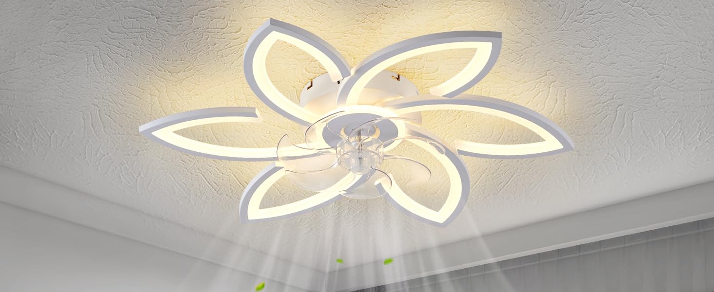 Modern LED Ceiling Fan with Light