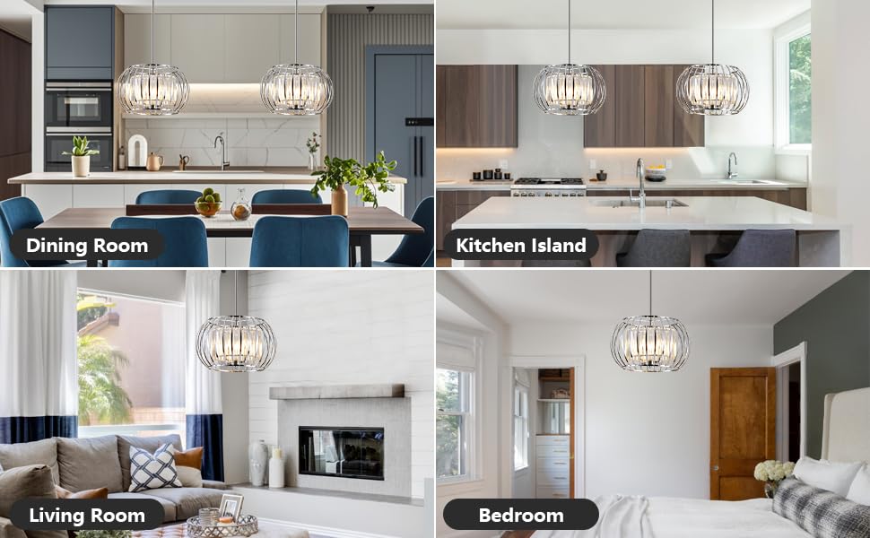 modern chrome pendant lights kitchen island